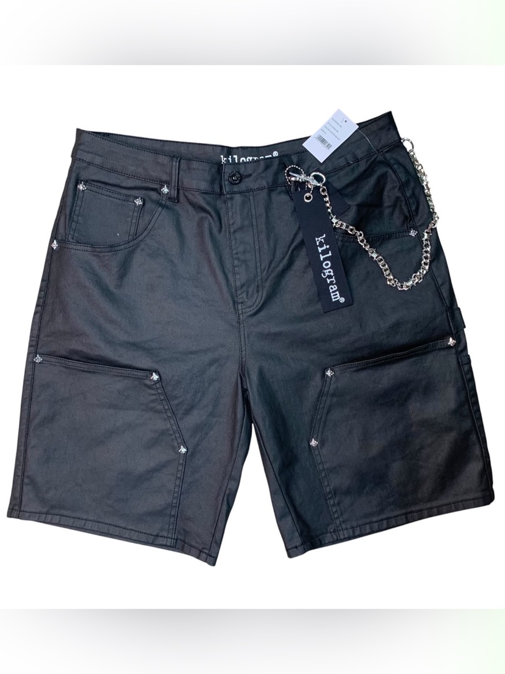 Sz 34 Black Men’s Wax pocket Shorts with Chin